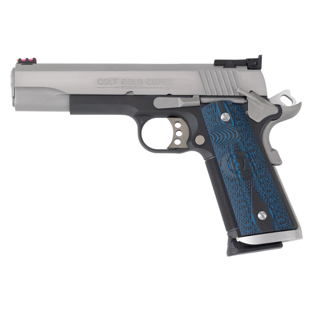 Colt's Manufacturing, Gold Cup Trophy Series 70 1911 45 ACP 5" Barrel 8Rds Silver
