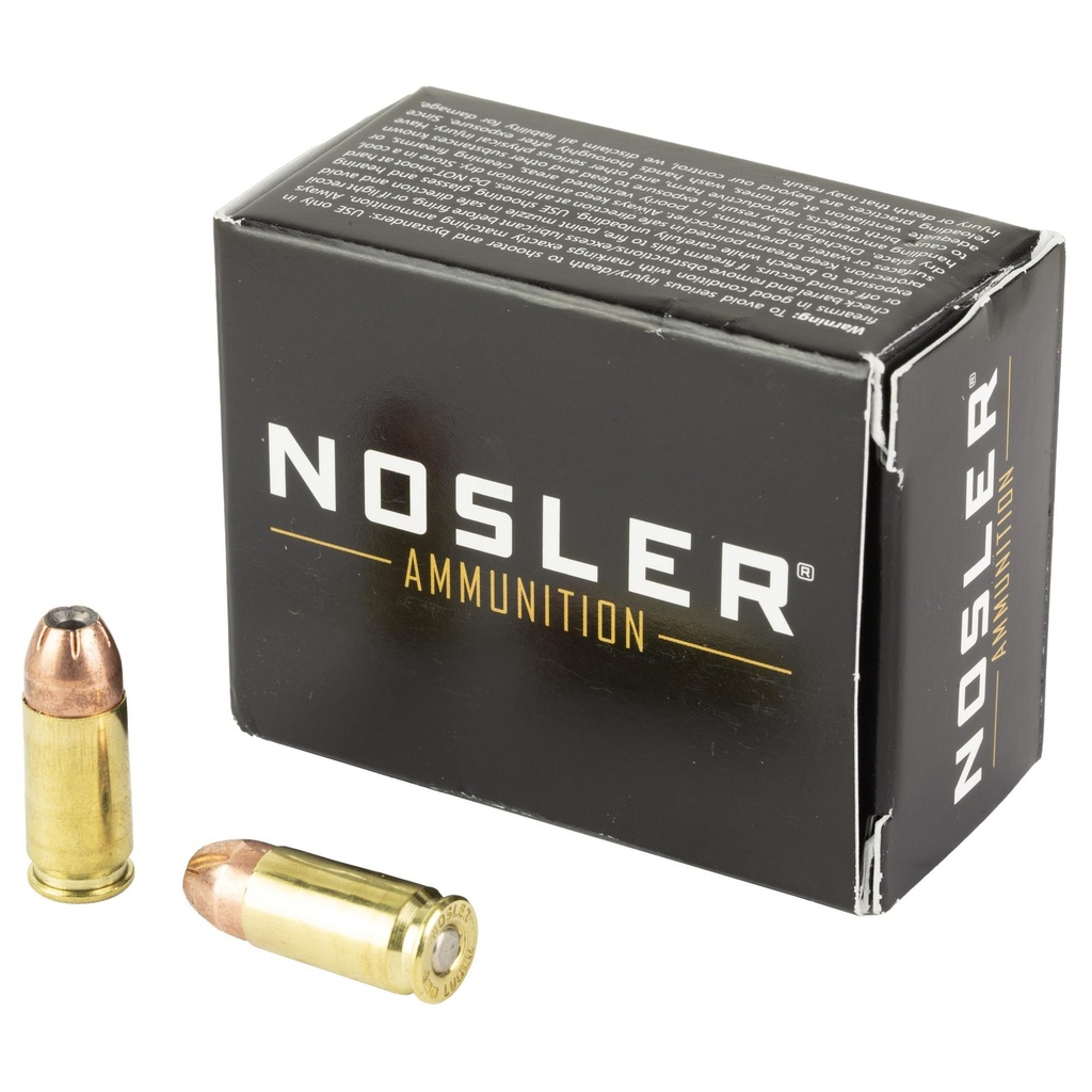 Nosler Assured Stopping Power 9MM 115 Grain Jacketed Hollow Point 20 Round Box 