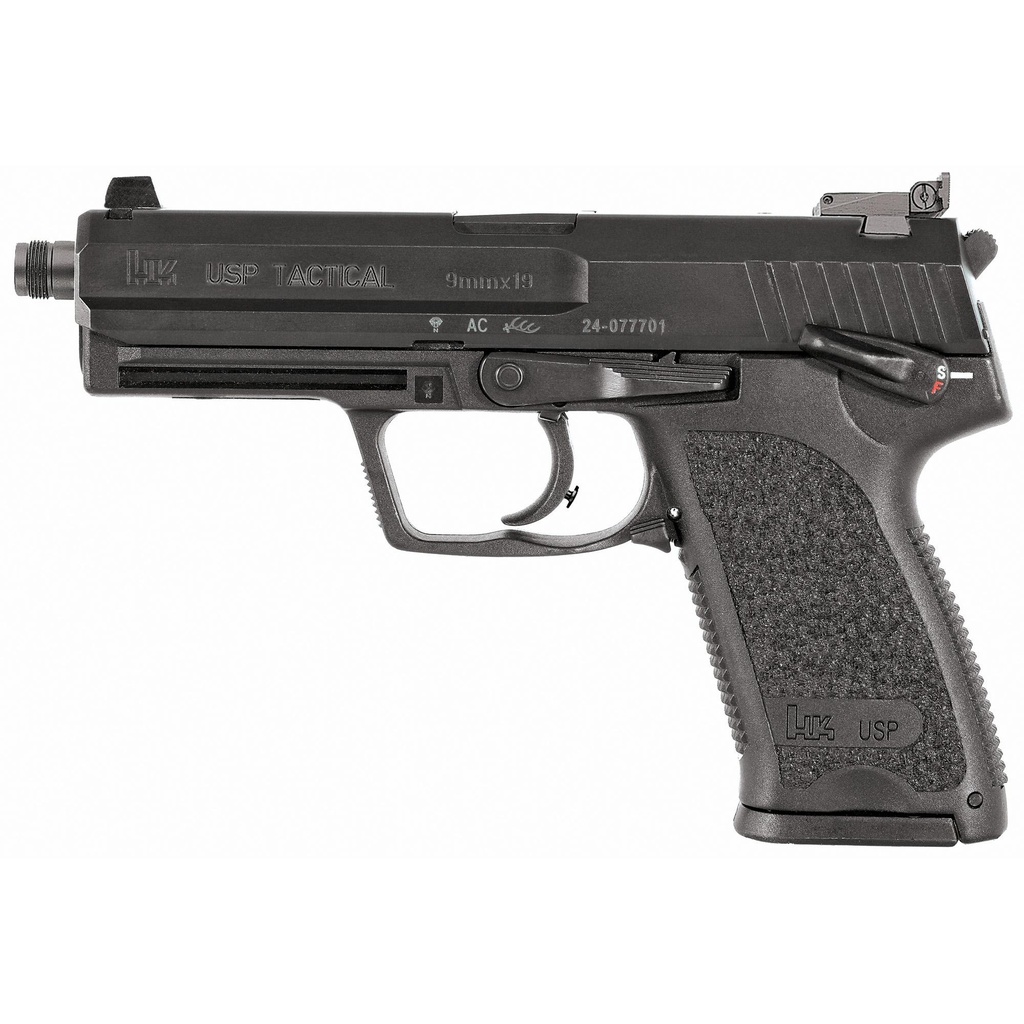 Heckler & Koch USP Tactical DA/SA 9mm 4.86" Threaded Barrel 15Rds 2Mags Black