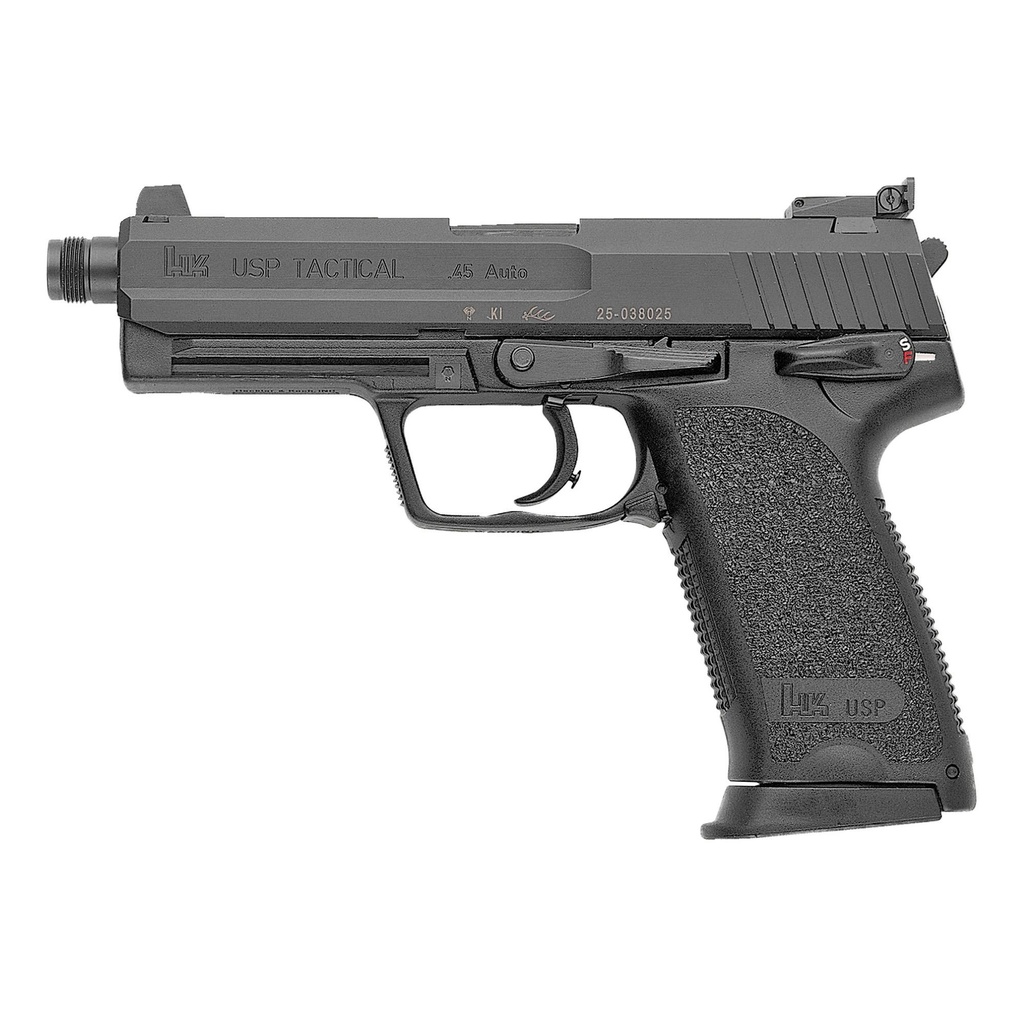 Heckler & Koch USP Tactical V1 DA/SA 45ACP 5.09" Threaded Barrel 12Rds 2Mags Black