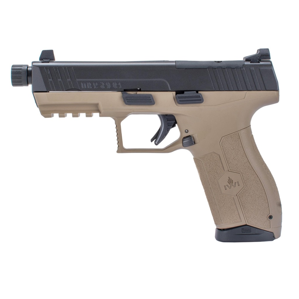 IWI US Inc Masada OR 9mm 4.6" Barrel 17Rds 2Mags FDE