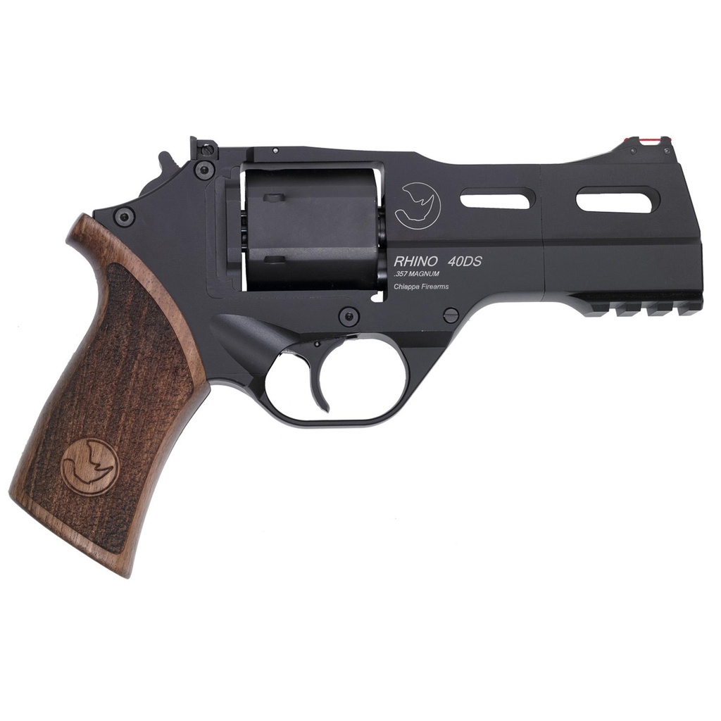 Chiappa Firearms Rhino 40DS DA/SA 357 Magnum/38 Special 4" Barrel 6Rds 3 Moon Clips Black