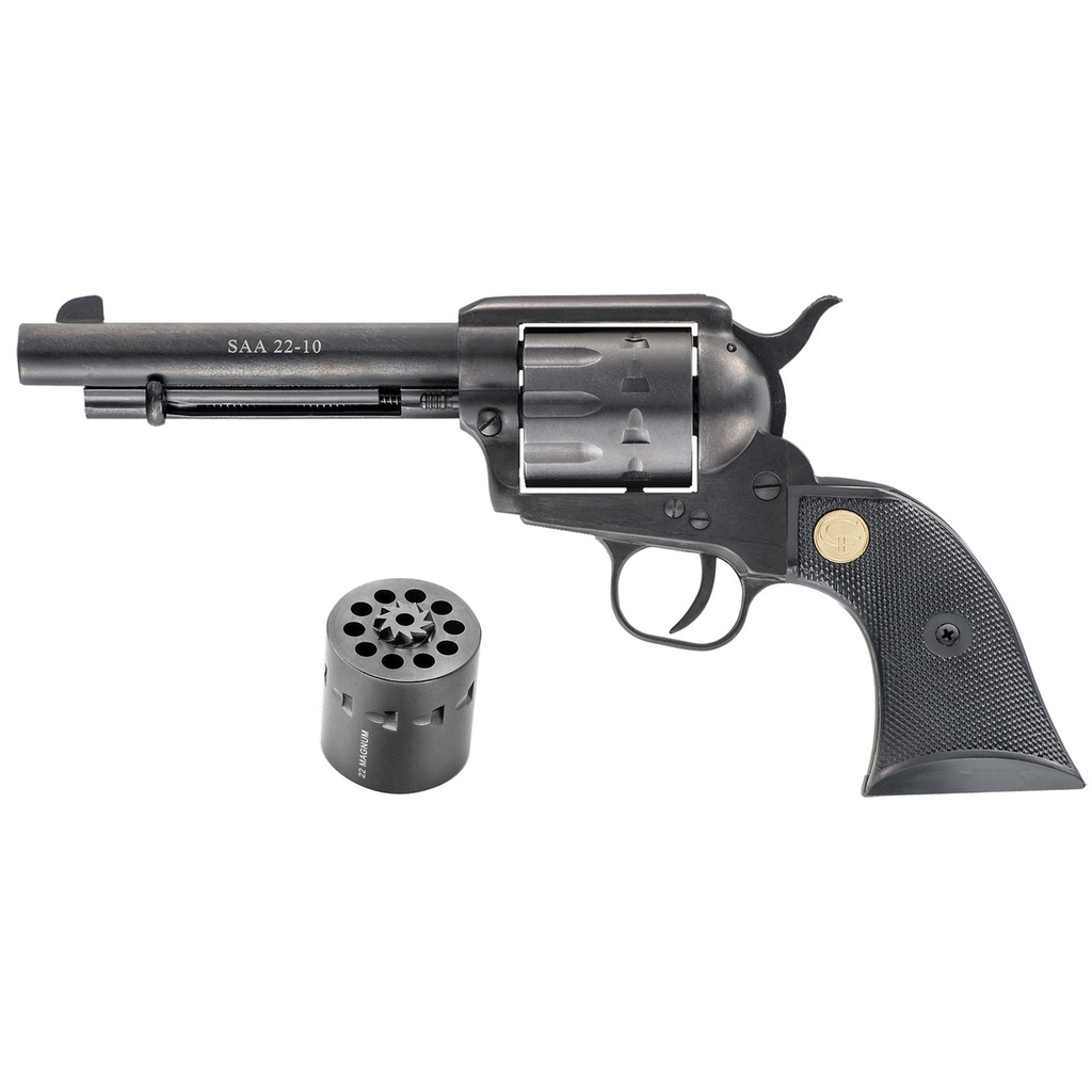 Chiappa Firearms SAA 22-10 SA 22LR/22WMR 5.5" Barrel 10Rds Black