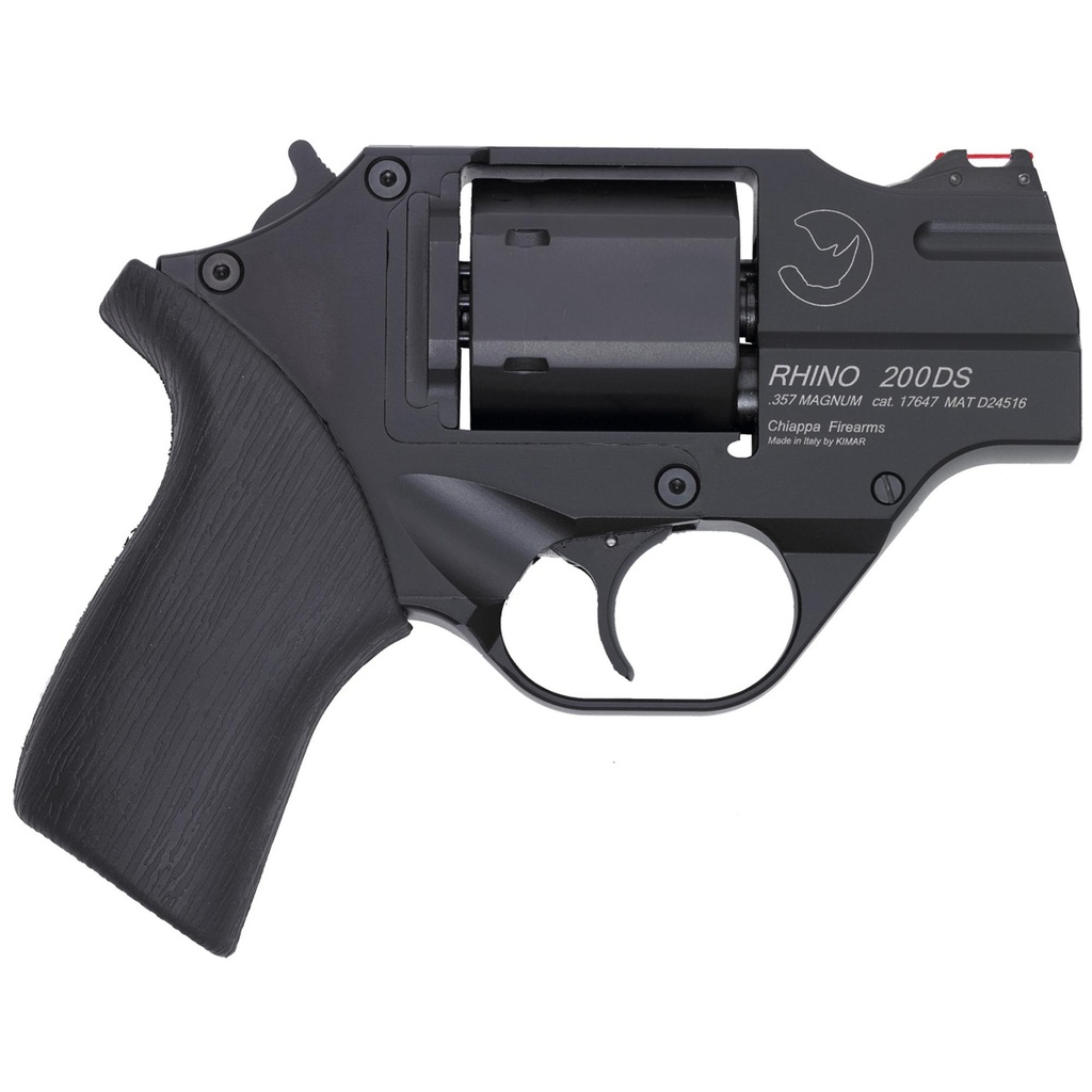 Chiappa Firearms Rhino 200D DA 357 Magnum/38 Special 2" Barrel 6Rds 3 Moon Clips Black