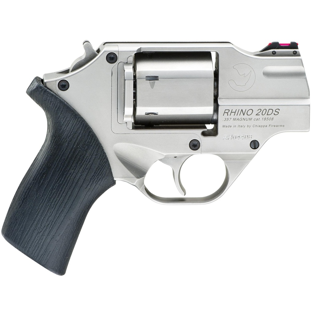Chiappa Firearms Rhino 200DS DA/SA 357 Magnum/38 Special 2" Barrel 6Rds 3 Moon Clips Silver