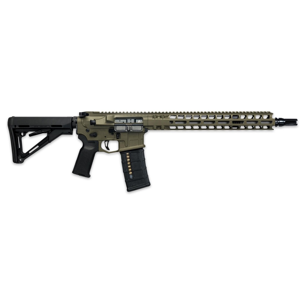 Radian Weapons Model 1 AR 223Wylde 14.5" Barrel Pinned Dead Air Flash Hider (16" OAL) M-LOK 30Rds Olive Drab Green