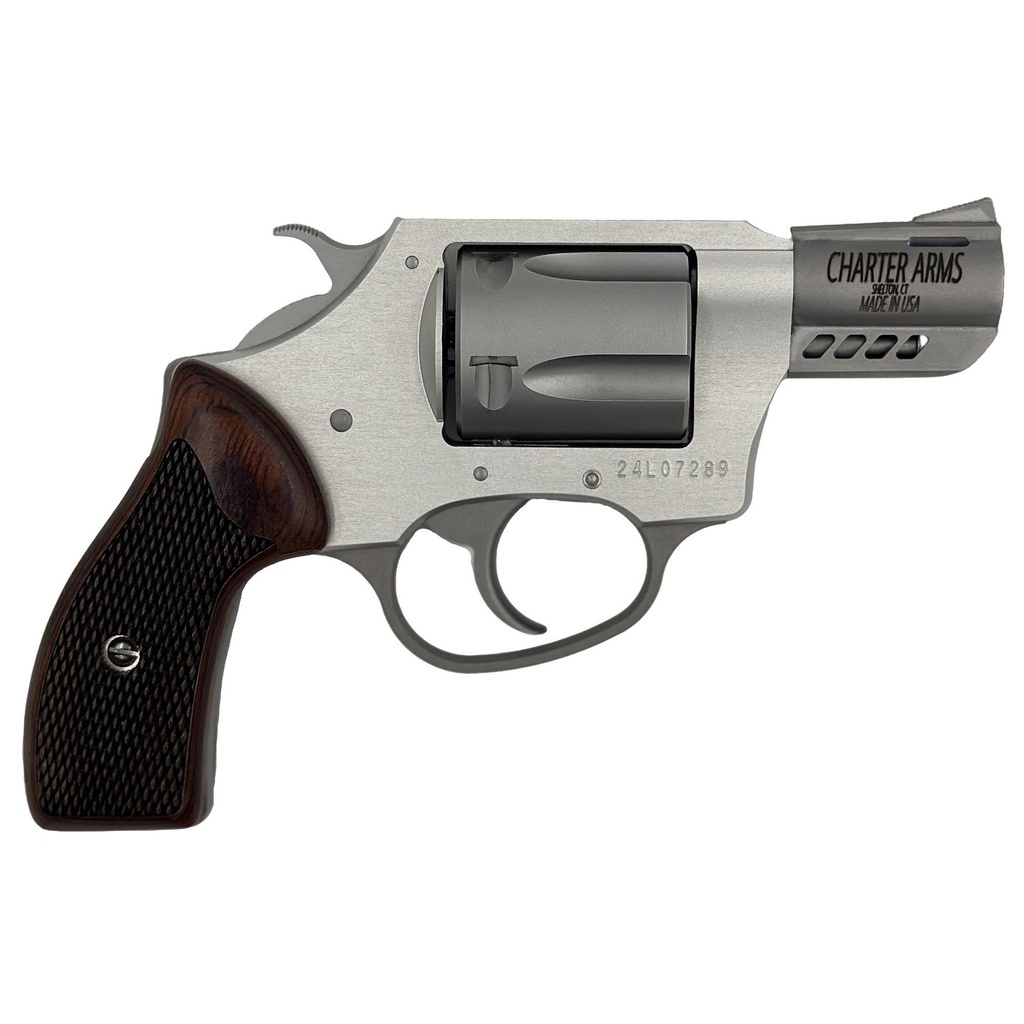 Charter Arms Coyote 380ACP 2" Ported Barrel 5Rds 2 Moon Clips Silver