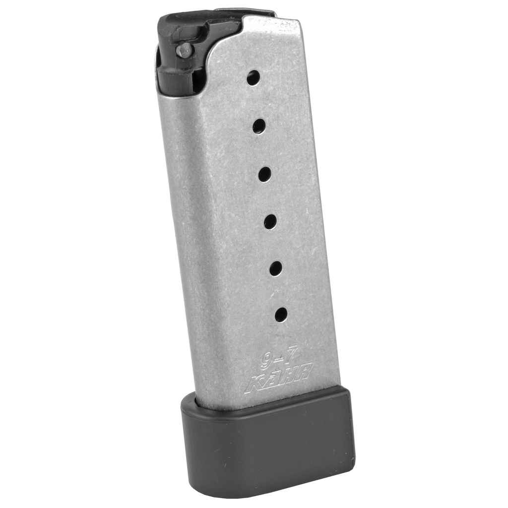 Kahr Arms Magazine 9mm 7Rds Fits MK9 with Grip Extension Silver