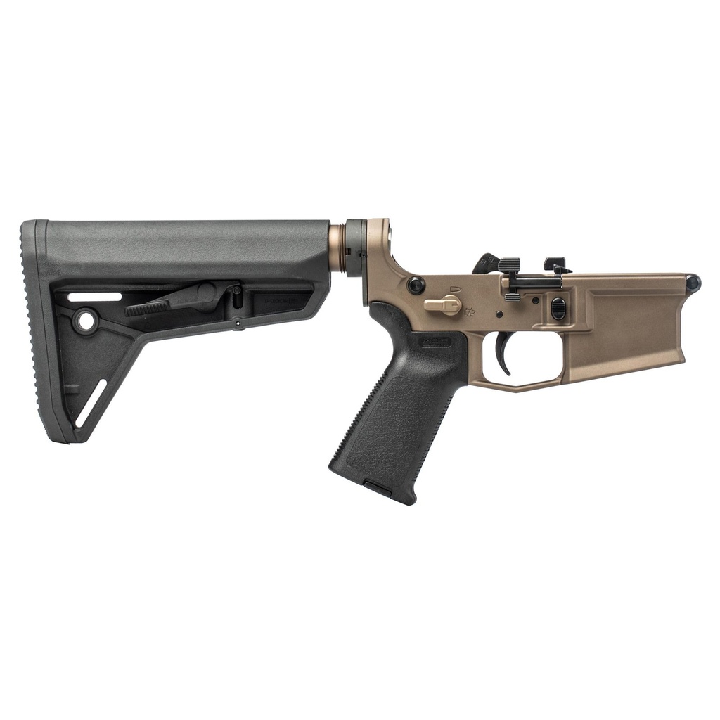 Aero Precision M4E1 PRO Complete Lower Receiver 223REM/556NATO Kodiak Brown Magpul MOE Grip SL Carbine Stock 