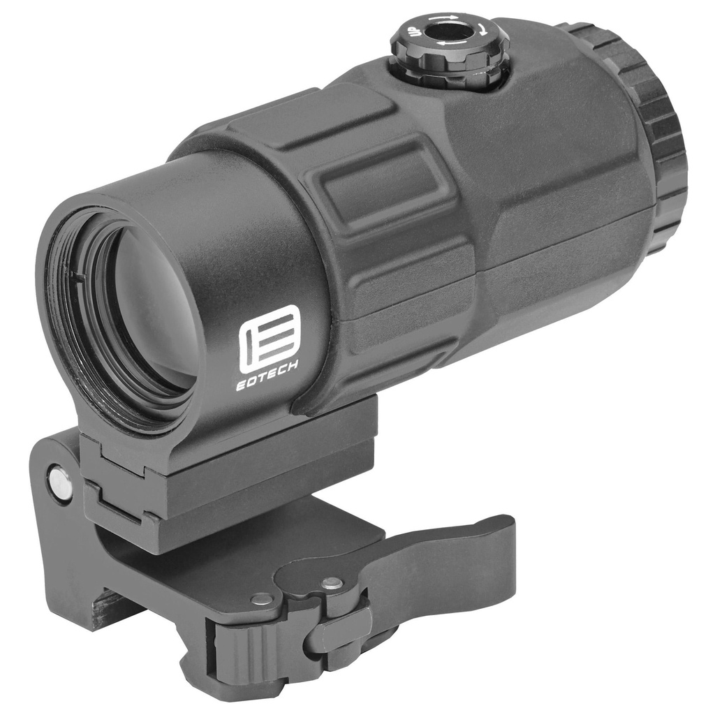 EOTECH G45 Magnifier 5X QD Mount Switch to Side, Tool-Free Vertical and Horizontal Adjustments 34mm Black