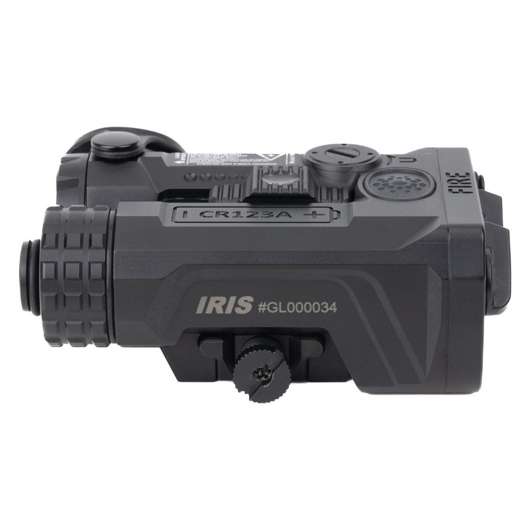 Holosun Technologies IRIS 3 Triple Function Rifle Illuminator & Laser/Infrared System Green/IR Laser IR Illuminator Fits Picatinny Remote Dual Activated Button Black 