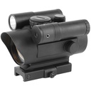 NcSTAR Red Dot Optics with Green Laser & Flashlight 42mm Objective Lens Black 3MOA Red Dot Fits Weaver/Picatinny Rails 