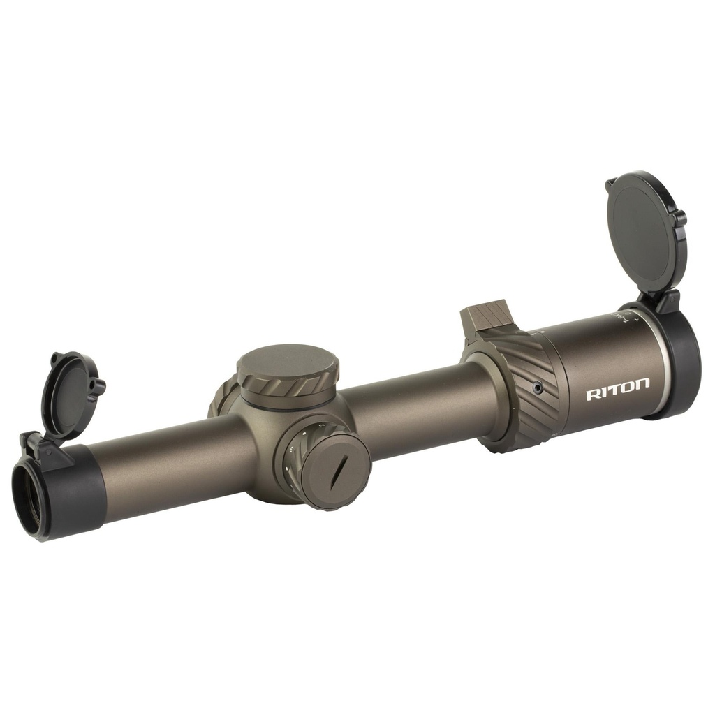 Riton Optics 3 Series Tactix Rifle Scope 1-8X24mm 30mm Tube OT Illuminated Reticle Flat Dark Earth 