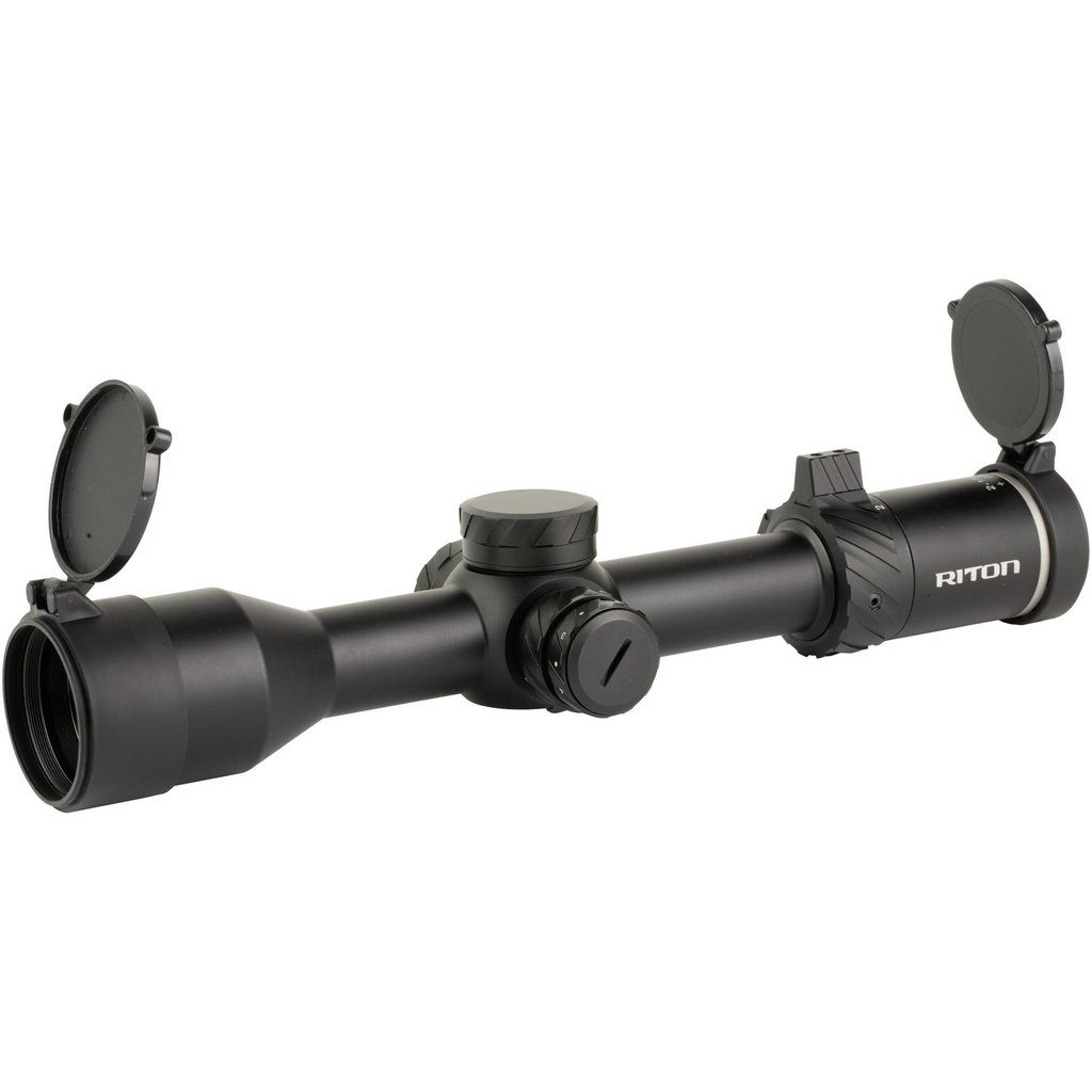 Riton Optics 5 SERIES PRIMAL Rifle Scope 2-12X44mm 30mm Tube RDH Reticle with Illuminated 1/2MOA Center Dot Black 