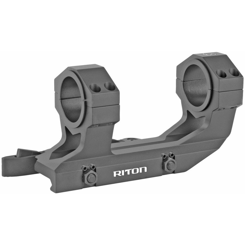 Riton Optics Mount 30mm Black Quick Detach 30mm With 1" Reducing Ring 