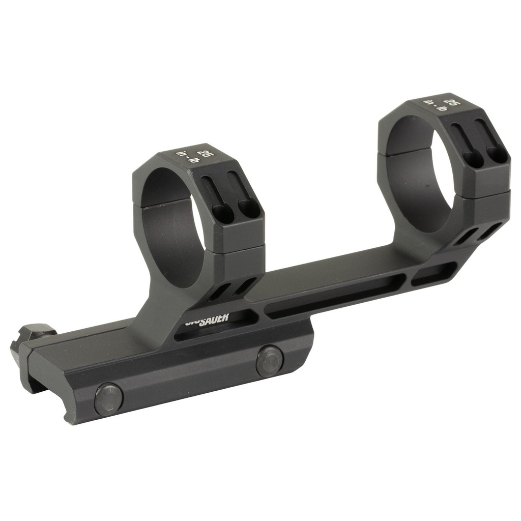 Sig Sauer Alpha-MSR Scope Mount 34mm 1.535" Height 0 MOA Anodized Finish Black Fits Picatinny 