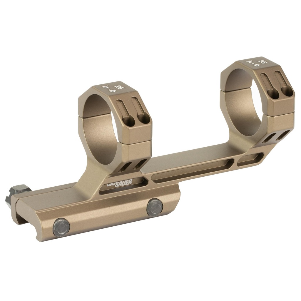 Sig Sauer Alpha-MSR Scope Mount 34mm 1.535" Height 0 MOA Anodized Finish Coyote Brown Fits Picatinny 