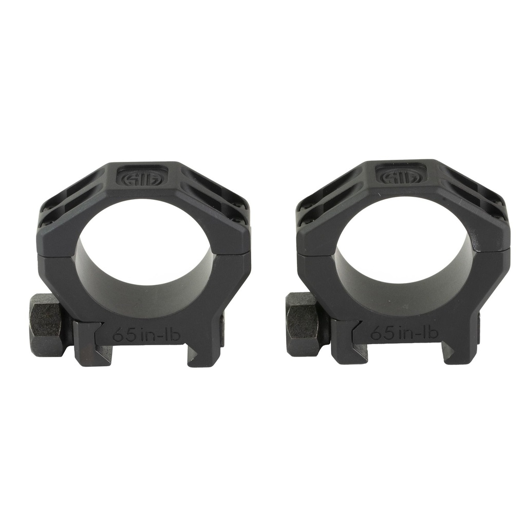 Sig Sauer Alpha6 Scope Ring Set 30mm Low .85" Height Anodized Finish Black Fits Picatinny 