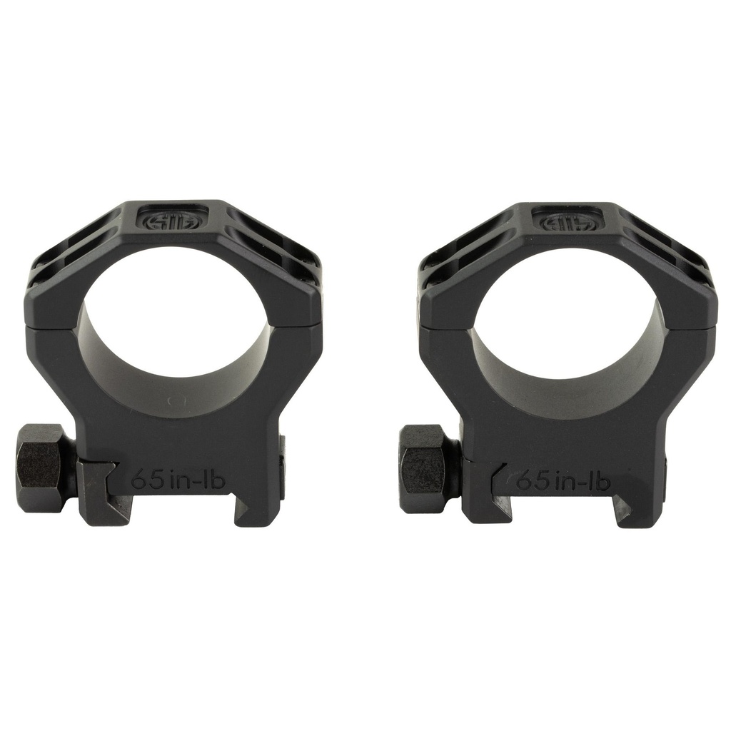 Sig Sauer Alpha6 Scope Ring Set 30mm High 1.12" Height Anodized Finish Black Fits Picatinny 