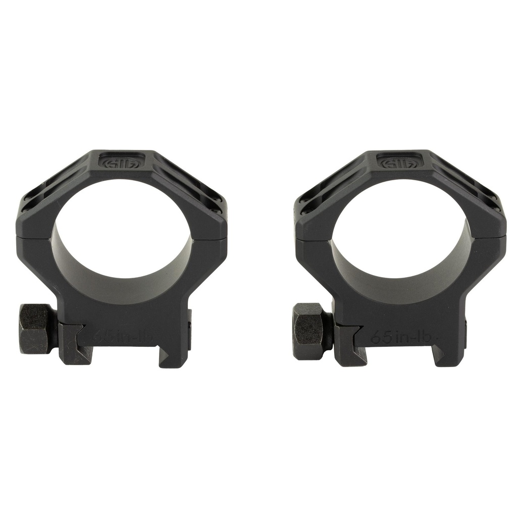 Sig Sauer Alpha6 Scope Ring Set 34mm High 1.12" Height Anodized Finish Black Fits Picatinny 