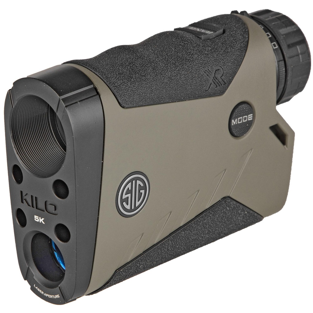 Sig Sauer KILO5K HD Rangefinder Monocular 7X25mm Flat Dark Earth Circle with Milling Grid Reticle 