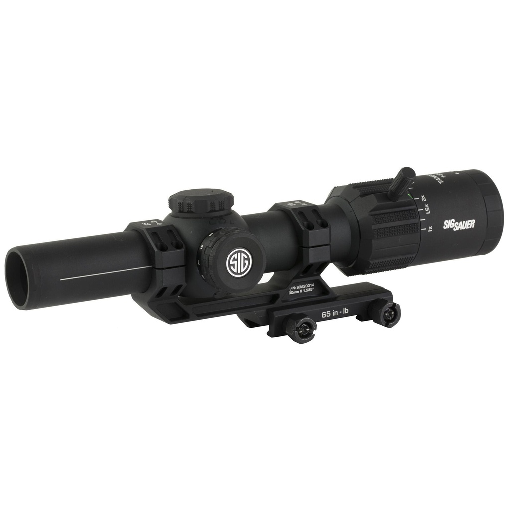 Sig Sauer Tango MSR Rifle Scope 1-8X24mm Second Focal Plane 30mm Maintube MSR-BDC8 Illuminated MOA Reticle Black Includes ALPHA-MSR Cantilvered Mount 