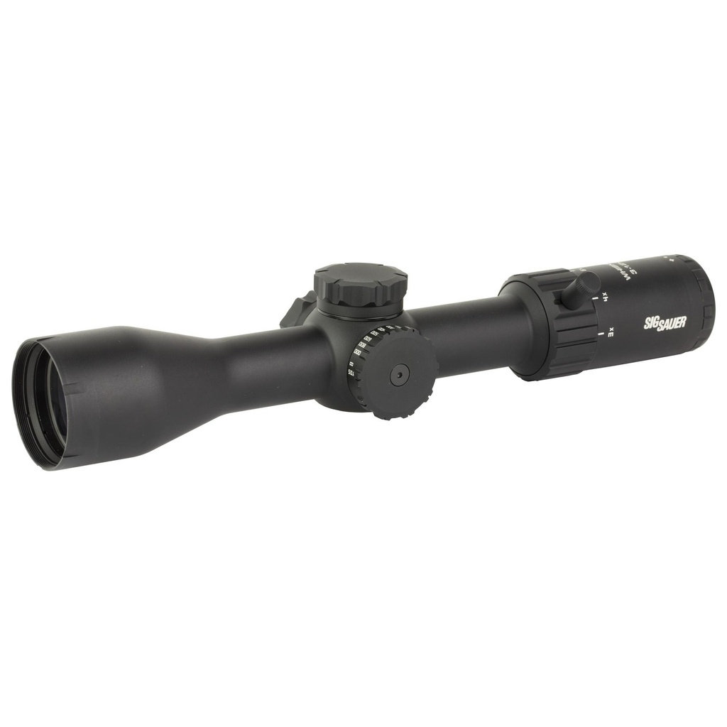 Sig Sauer Whiskey 4 Rifle Scope 3-12X44mm 30mm Main Tube Second Focal Plane Quadplex Reticle Black 