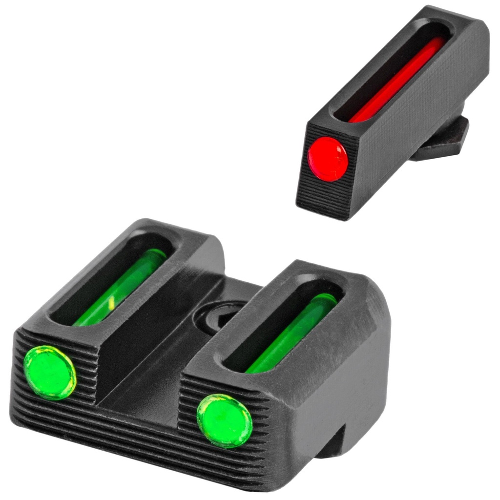 TRUGLO Brite Site Fiber Optic Red Front 3 Dot Sight Green Rear Sight Fits Glock 42 