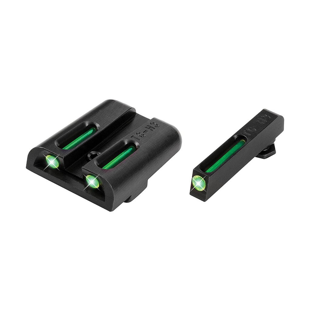 TRUGLO Brite-Site Tritium/Fiber Optic Sight Fits Glock 17,17L,19,22,23,24,26,27,33,34,35,38,39, Green 