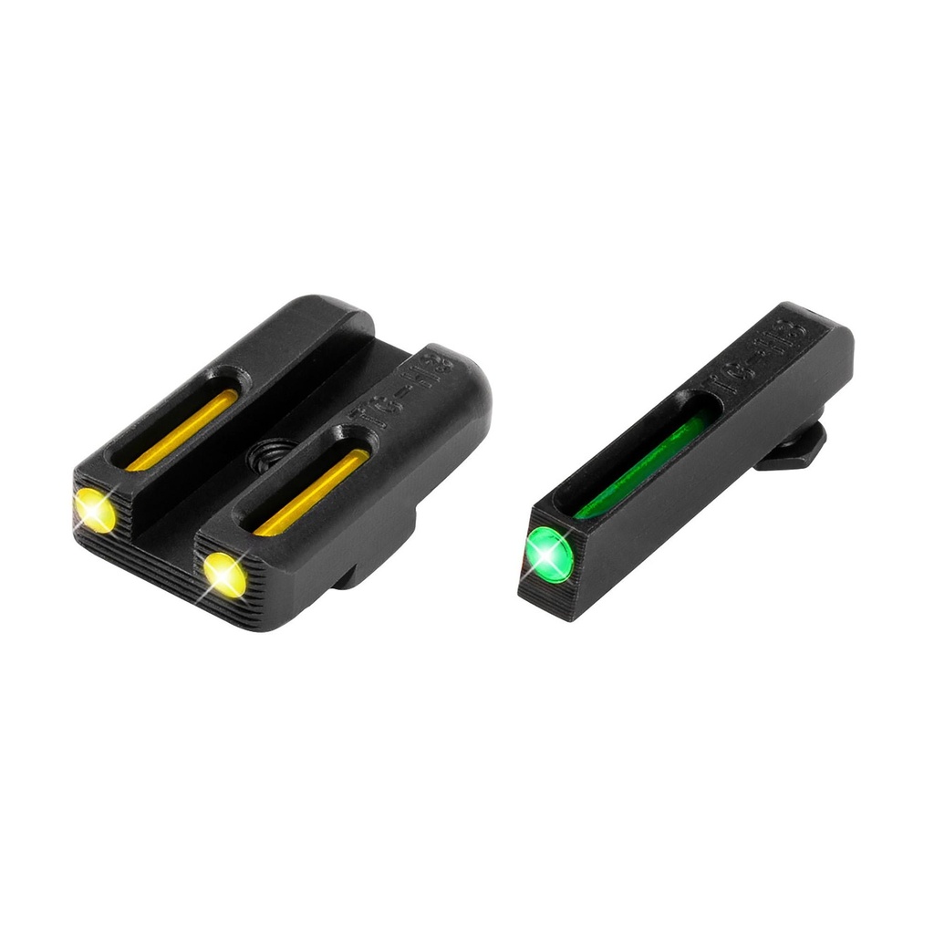 TRUGLO Brite-Site Tritium/Fiber Optic Sight Fits Glock 42 and 43 Green and Yellow 