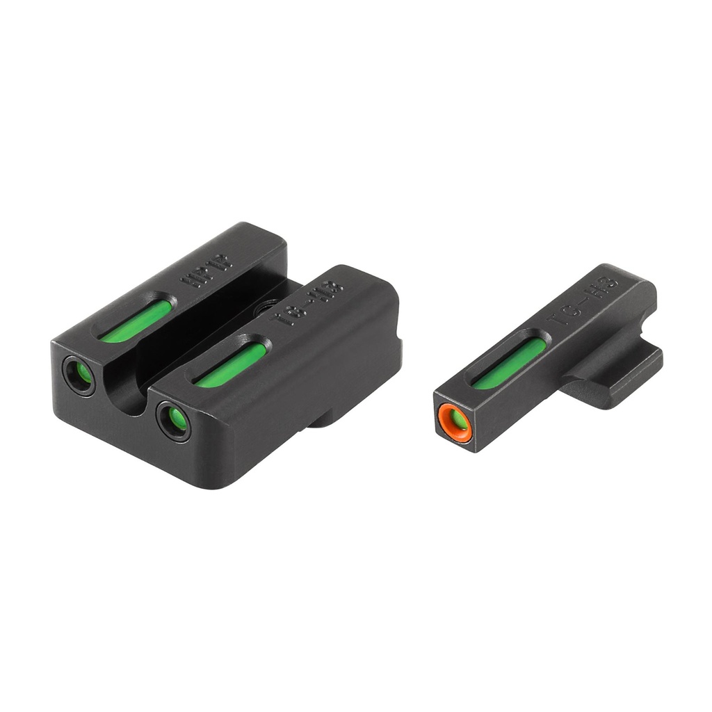 TRUGLO Brite-Site TFX Pro Sight Fits VP9,VP40,P30,P30SK,P30L,45 & 45TACTICAL (Including Compact) Tritium/Fiber-Optic, Day/Night Sight 24/7 Brightness Orange Ring on Front Sight 