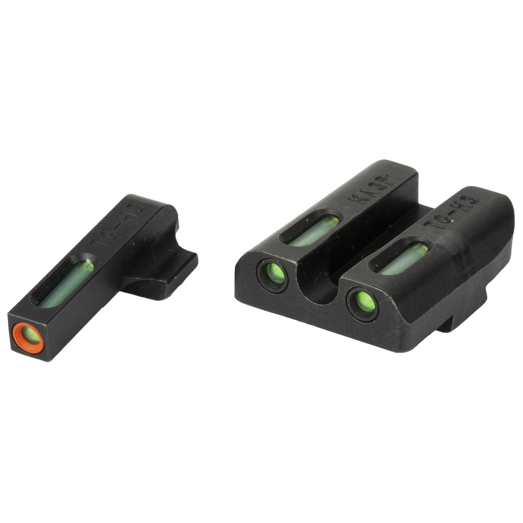 TRUGLO TFX Pro Square Front / U-Notch Rear Tritium / Fiber Optic Sight Front Sight Color - Green W/ Orange Outline Rear Sight Color Green Fits Century Arms Canik TP9 