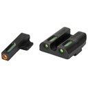 TRUGLO TFX Pro Square Front / U-Notch Rear Tritium / Fiber Optic Sight Front Sight Color - Green W/ Orange Outline Rear Sight Color Green Fits Century Arms Canik TP9 