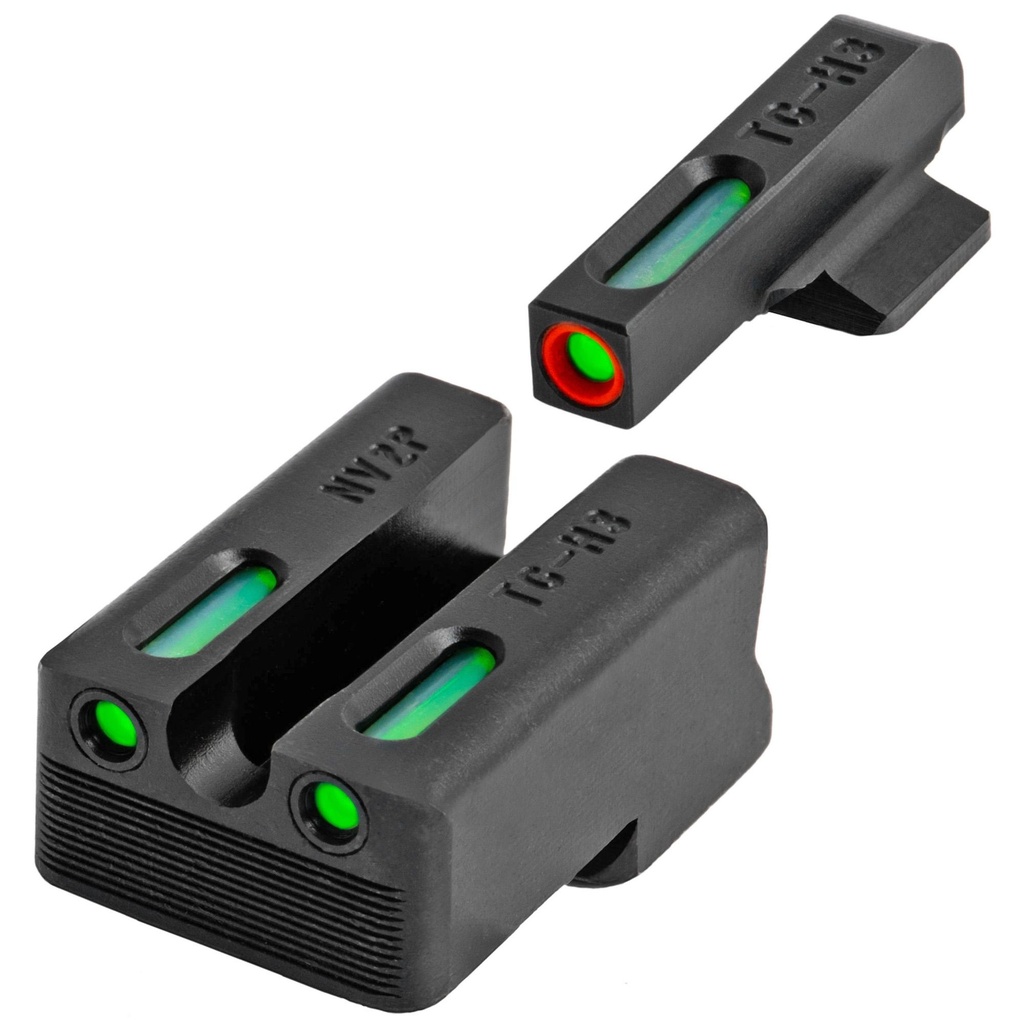 TRUGLO TFX Pro Sight Fits 3" Officer and 4.25" Commander 1911 with Novak Cut Tritium/Fiber-Optic Day/Night Sight Orange FS Ring 