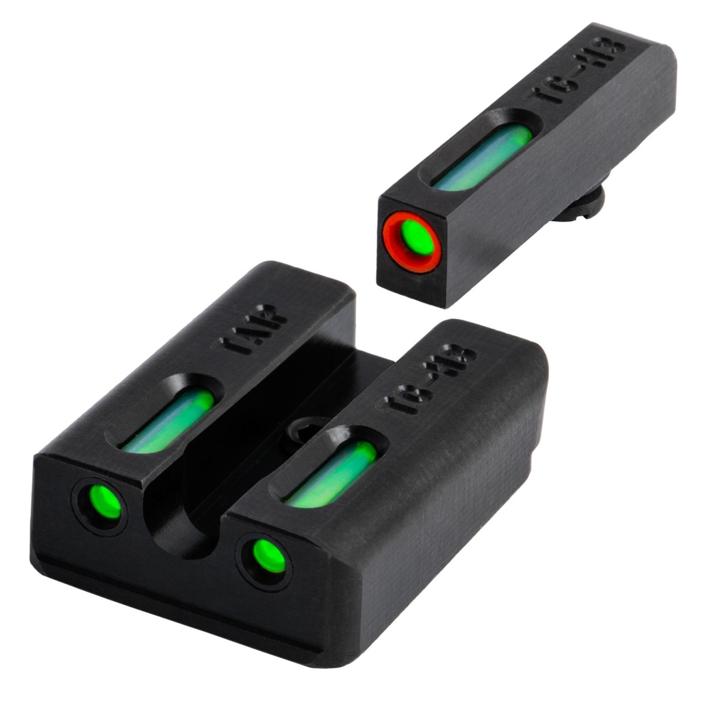 TRUGLO TFX Pro Sight Set Fits Taurus Millenium/Slim Tritium/Fiber-Optic Day/Night Sight 24/7 Brightness Orange Ring on Front Sight 