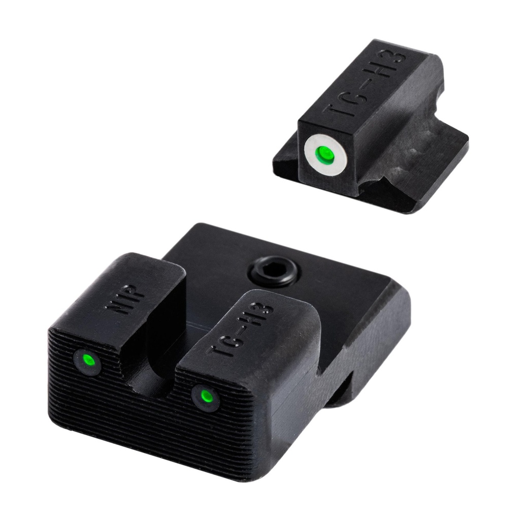 TRUGLO Tritium Pro Sight Set For Kimber Green Tritium White Ring on Front Sight 