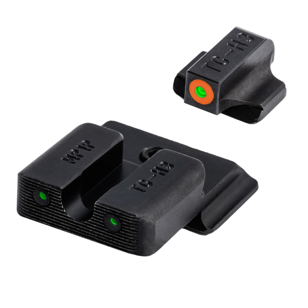 TRUGLO Tritium Pro Sight Set For S&W M&P Green Tritium Orange Ring on Front Sight 