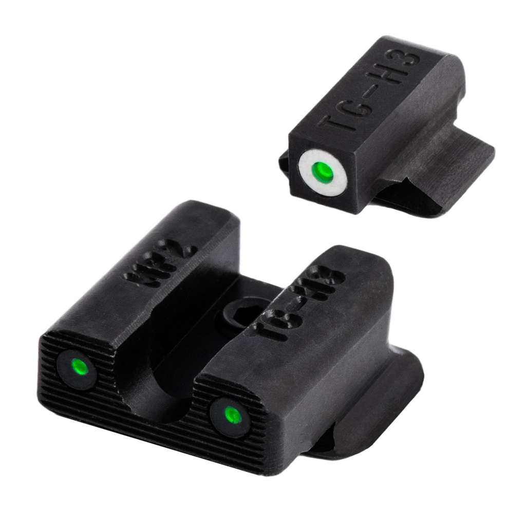 TRUGLO Tritium Pro Sight Set For S&W Bodyguard Green Tritium White Ring on Front Sight 