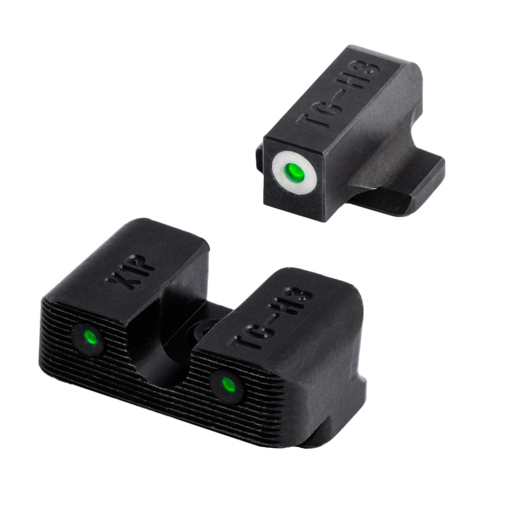 TRUGLO Tritium Pro Sight Set Taurus Millenium/Slim Green Tritium White Ring on Front Sight 