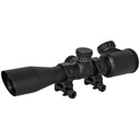 TRUGLO TRU-BRITE Xtreme Compact Tactical Rifle Scope 4X32 Fully-Coated Lenses Illuminated Mil-Dot Reticle Matte Black 1-Piece base w/ 1" Rings and CR2032 Battery Included 