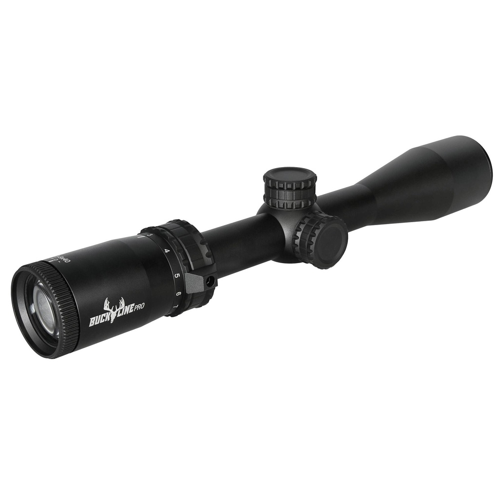 TRUGLO BUCKLINE Rifle Scope 3-9X Magnification 40mm Objective BDC Reticle 1" Main Tube Black Includes Medium Height Rings 