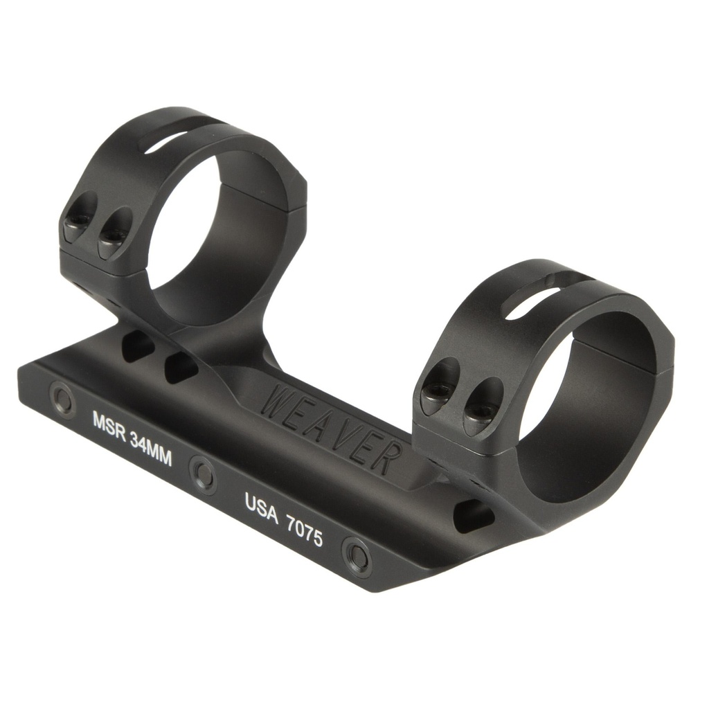 Weaver MSR Mount 34mm Aluminum Fits Picatinny Matte Finish Black 