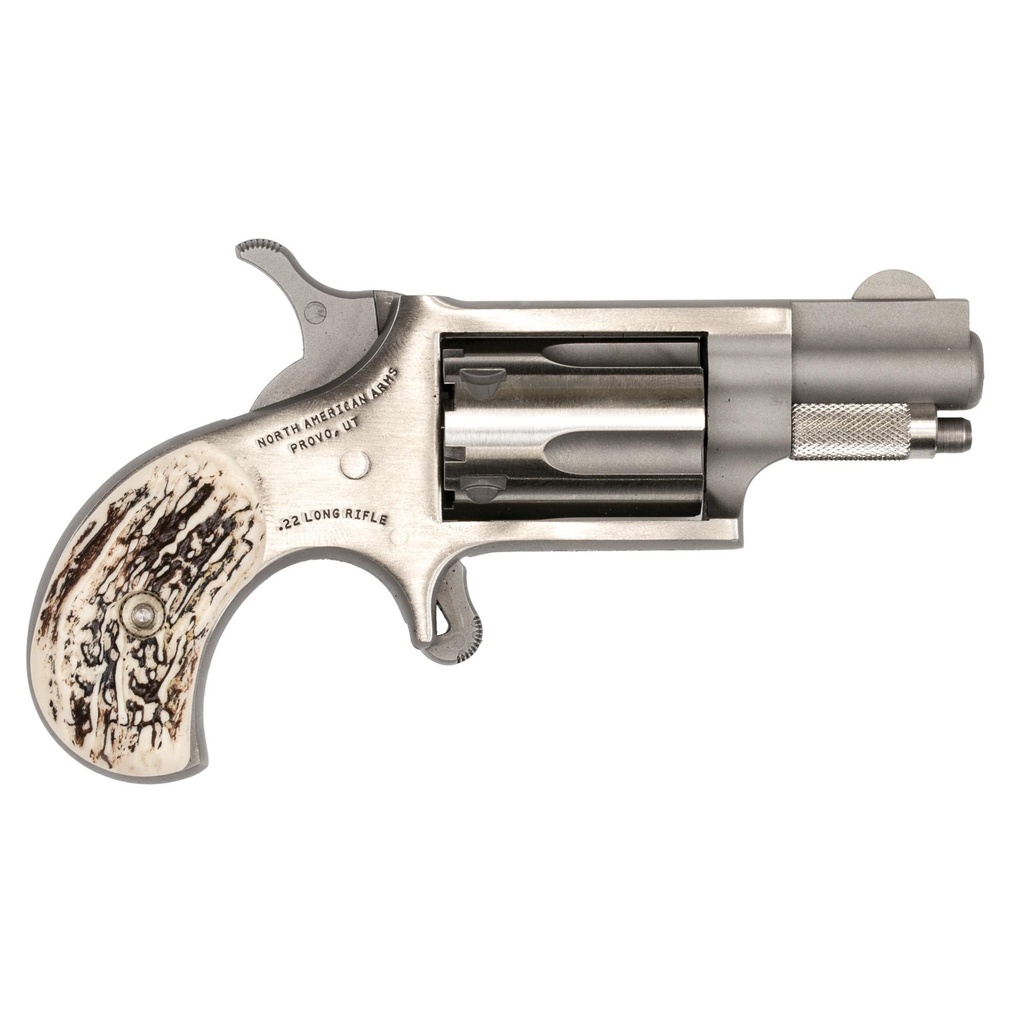 North American Arms Mini Revolver SA 22LR 1.125" Barrel Silver 5Rds 