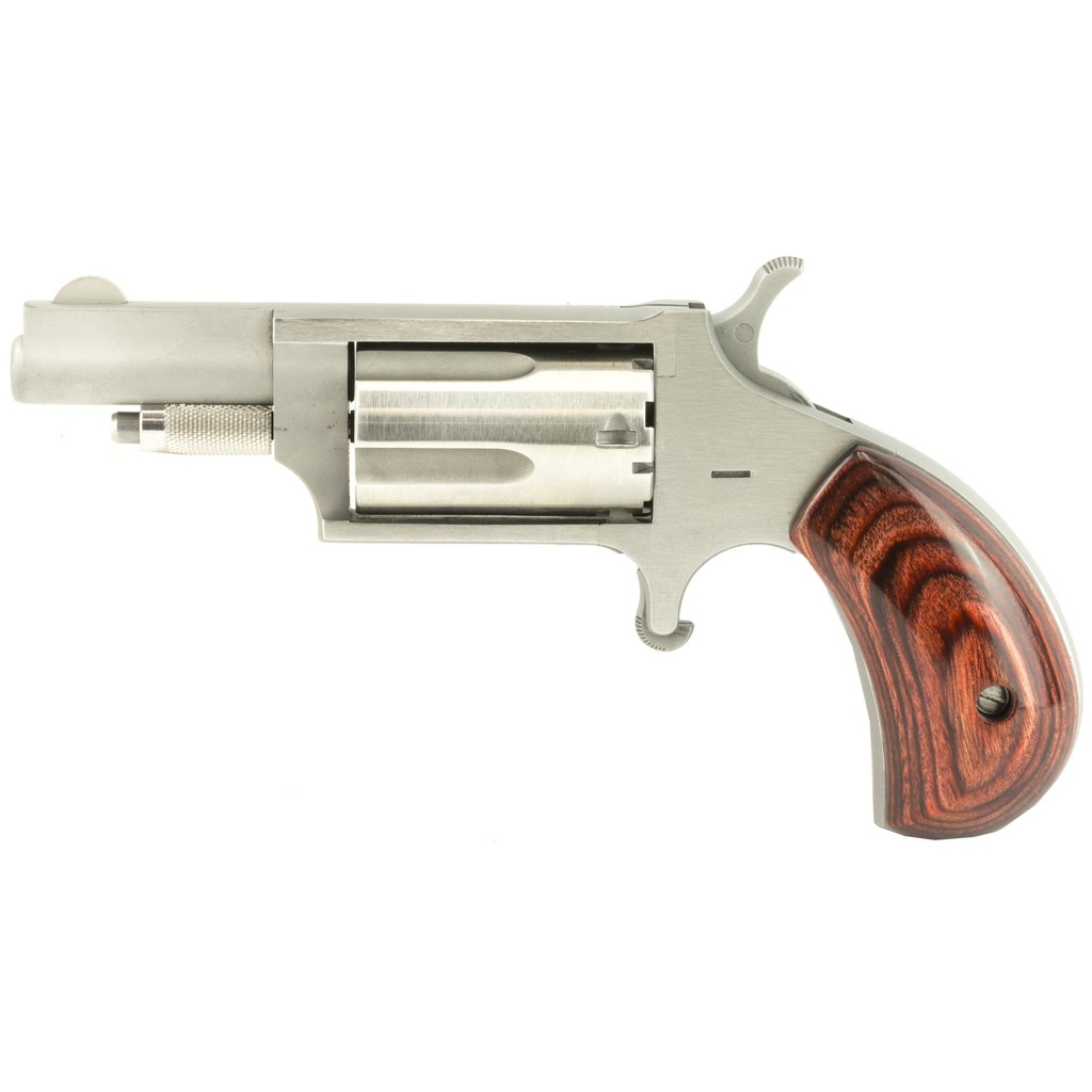 North American Arms Mini Revolver SA 22LR/22 WMR 1.625" Barrel Silver 5Rds 