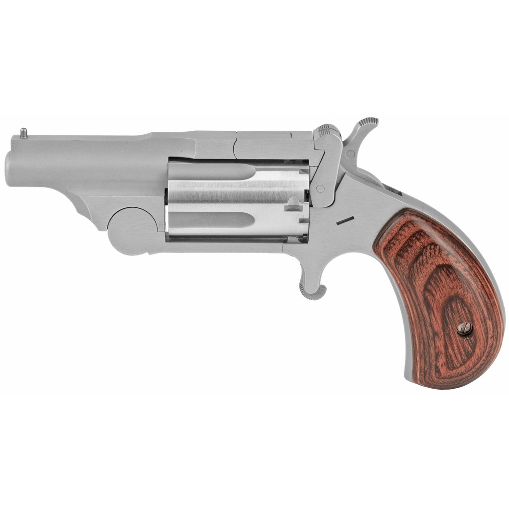 North American Arms Mini Revolver SA 22 WMR 1.625" Barrel Silver 5Rds 