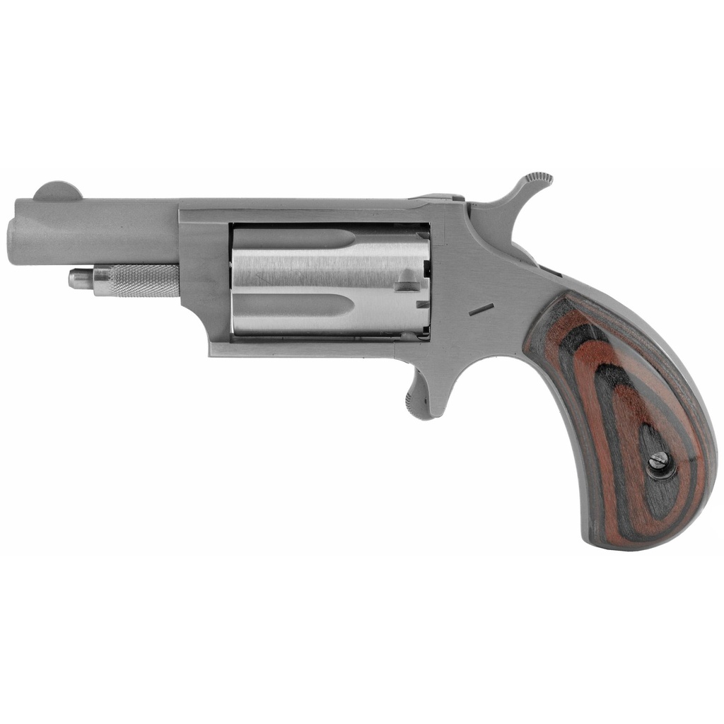 North American Arms Mini Revolver SA 22 WMR 1.625" Barrel Silver 5Rds 