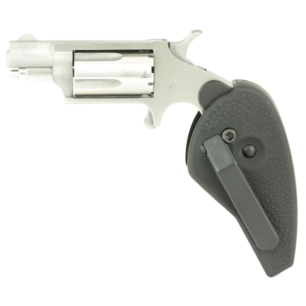 North American Arms Mini Revolver SA 22LR/22 WMR 1.125" Barrel Silver 5Rds 