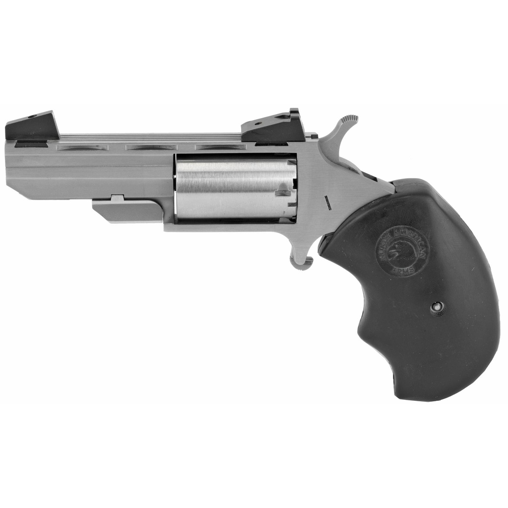 North American Arms Black Widow SA 22LR/22 WMR 2" Barrel Silver 5Rds 