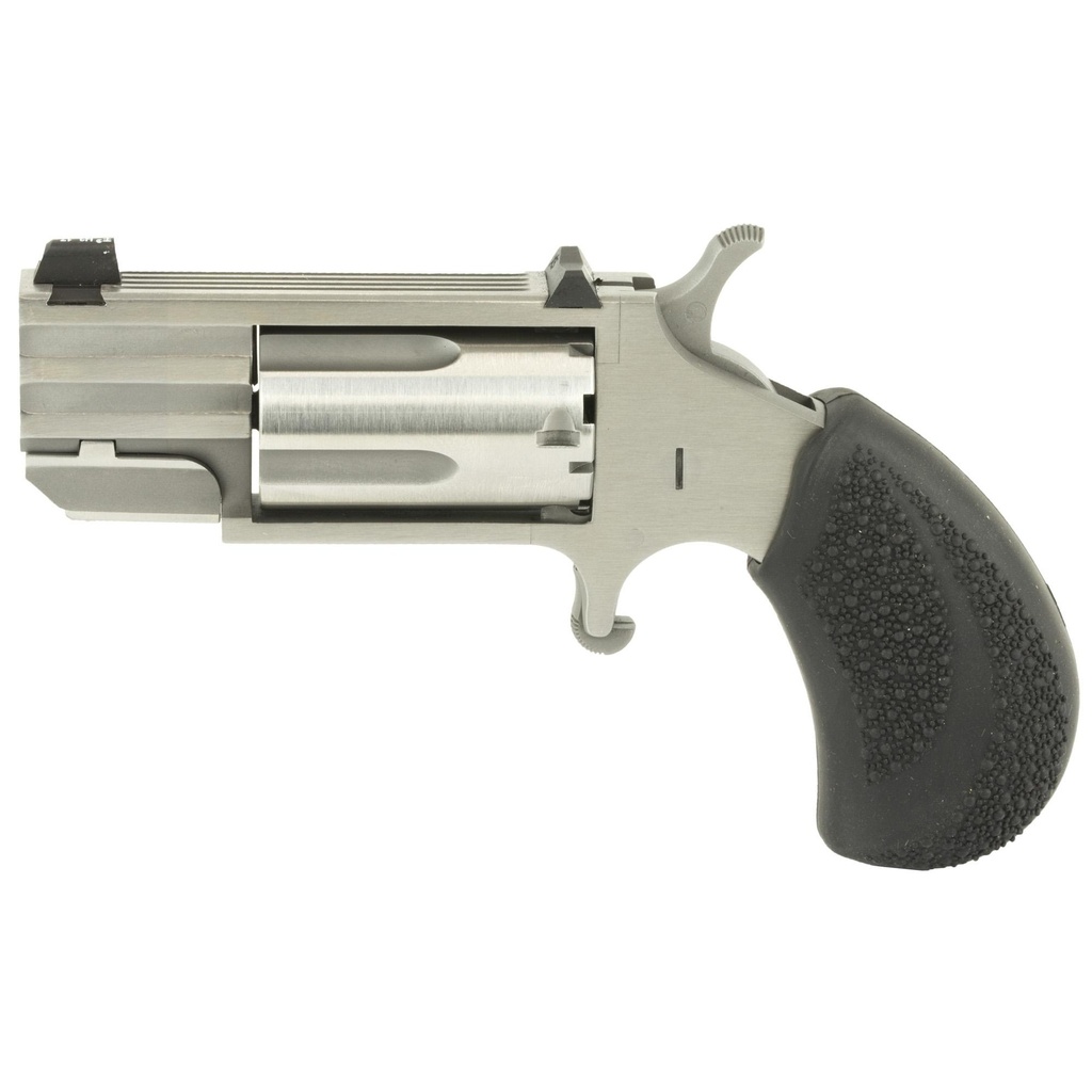 North American Arms Pug SA 22 WMR 1" Barrel Silver 5Rds 
