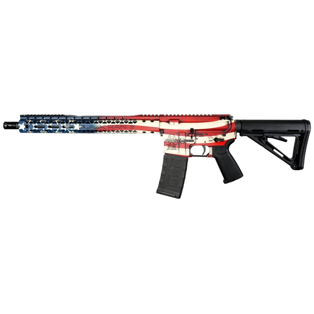Black Rain Ordnance Spec+ .223 Remington/5.56 NATO 16" Cerakote Finish, Red/White/Blue, M-LOK Handguard, 30 Round Magazine
